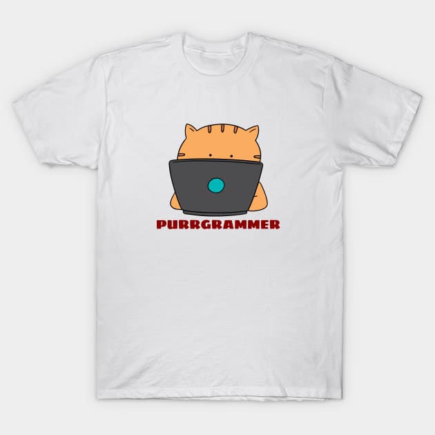 Purrgrammer | Cute Programmer Pun T-Shirt by Allthingspunny